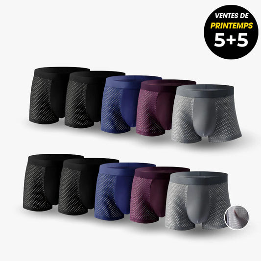 BOXER EN FIBRE DE BAMBOU -  5 BOXERS + 5 OFFERTS